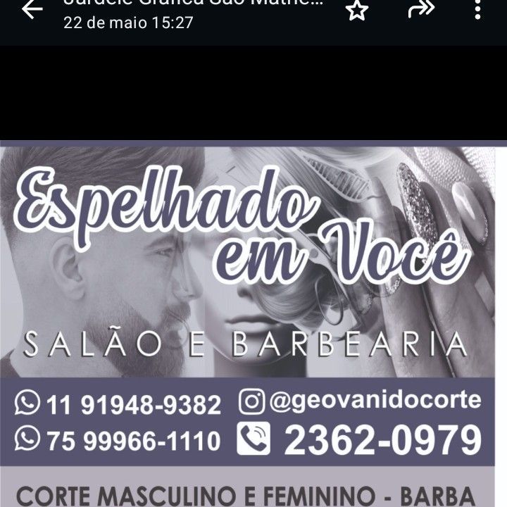 Salão e Barbearia Espelhado Em Você, Avenida Renata, 276, 276, 03377-000, São Paulo
