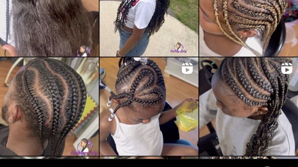 Extra Flat French curl Braids! Knotless braids 2 ways! Feedin + No