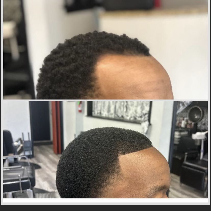 Haircut w/beard trim and hairline restoration portfolio