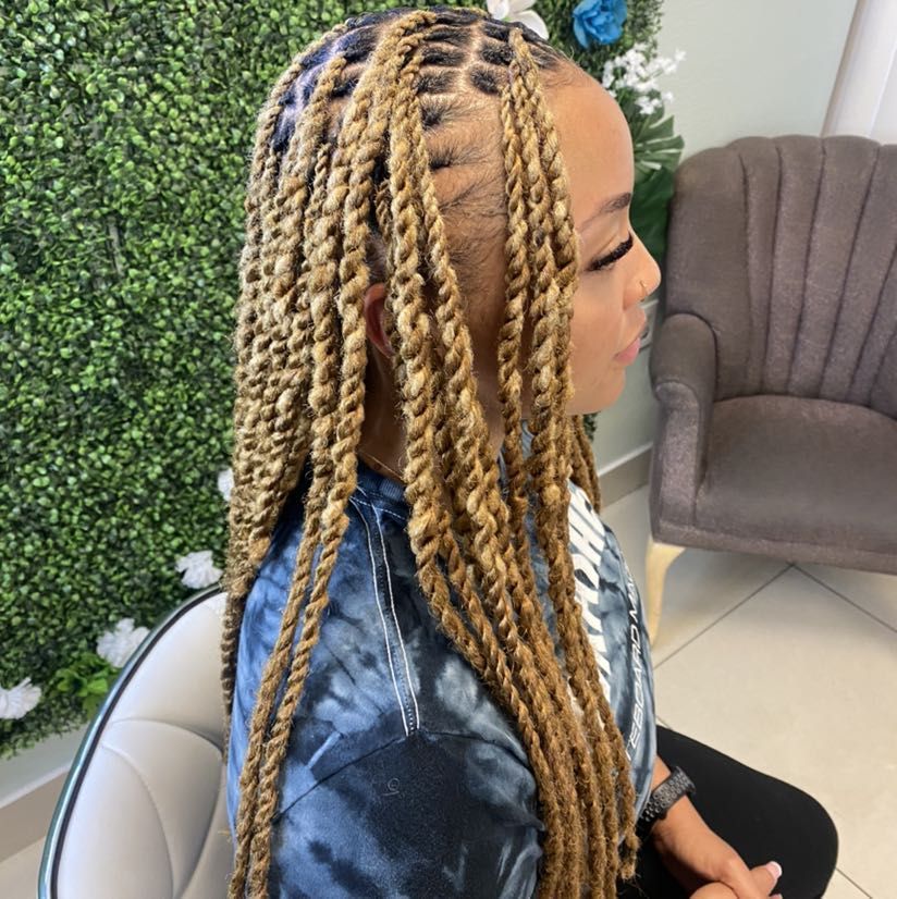 Locs Two Strand Extended with ADDED HAIR portfolio