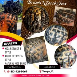 Braids N Locs by Jess, Home Based, Address given when booked, Private Area, Tampa, 33605