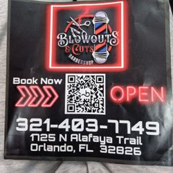 Blowouts & Cuts Barbershop, 1725 N Alafaya Trl, Suite 103, Orlando, 32826