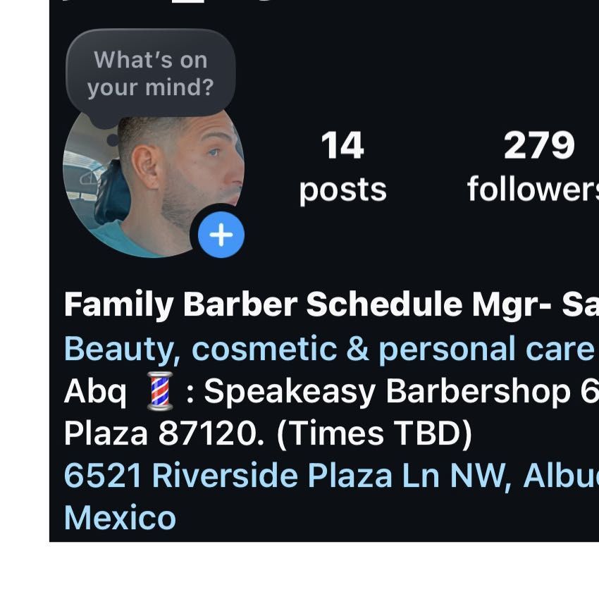 Jude Roybal Barber, 6251 Riverside Plaza Ln NW, Albuquerque, 87121