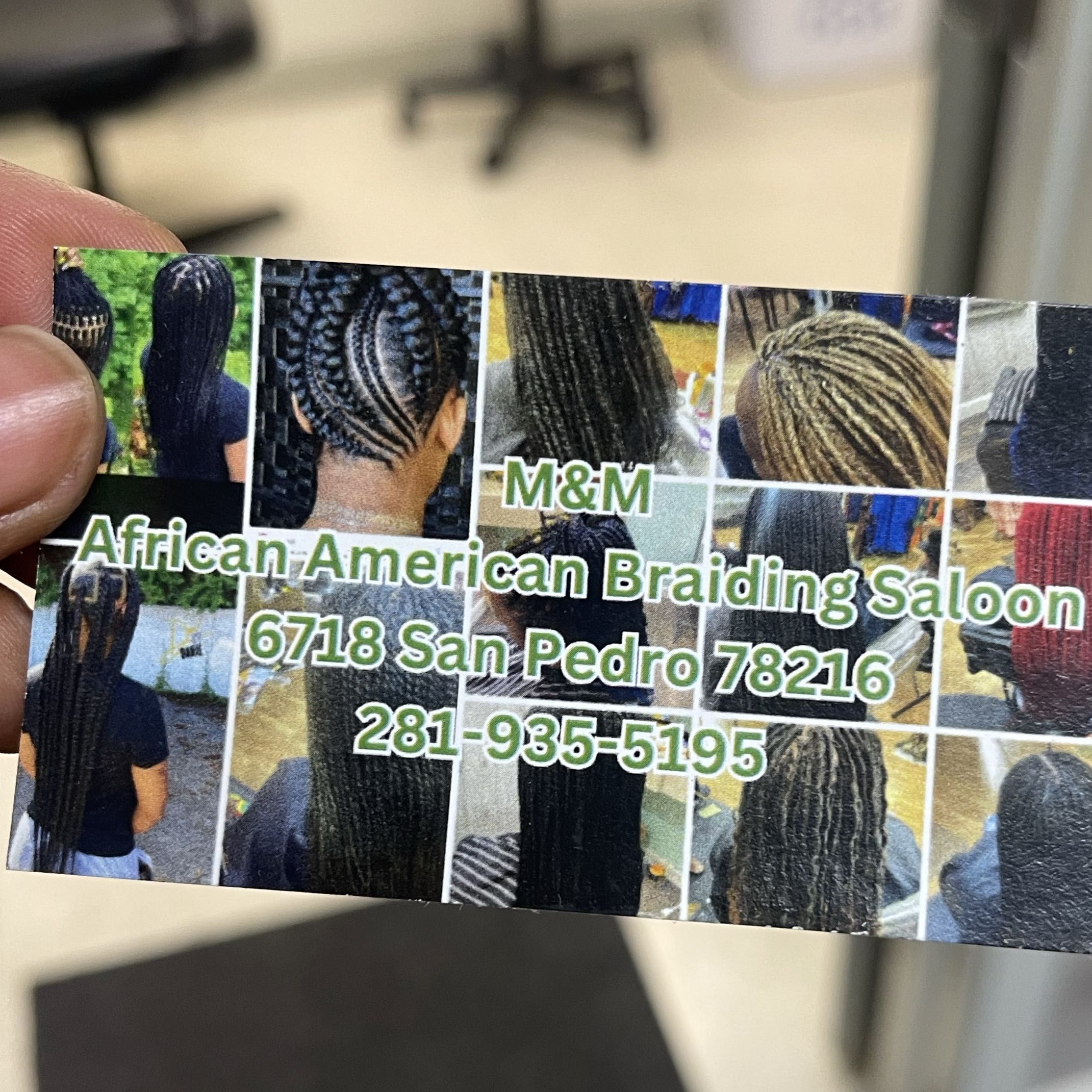 M&M Africa American hair braiding, 6718 San Pedro Ave, 6918, San Antonio, 78216