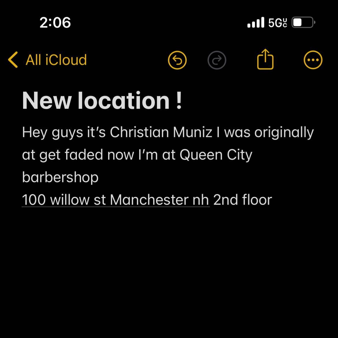 Get faded by christian, 100 willow street, 2, Manchester, 03103