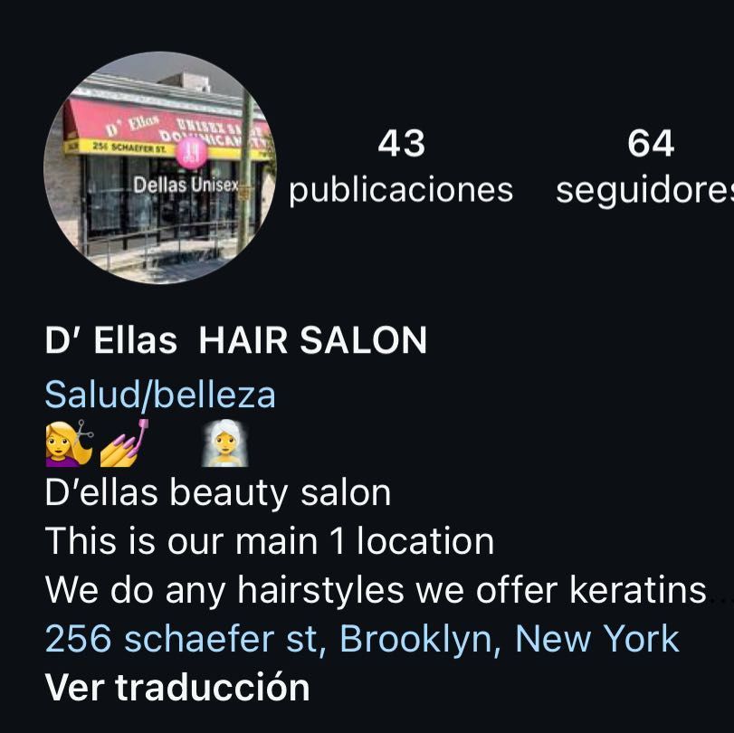 D ellas unisex, 256 Schaefer St, Brooklyn, 11207