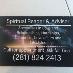 Spiritual reader & adviser, 7506 FM-1960, Studio 21, Humble, 77346