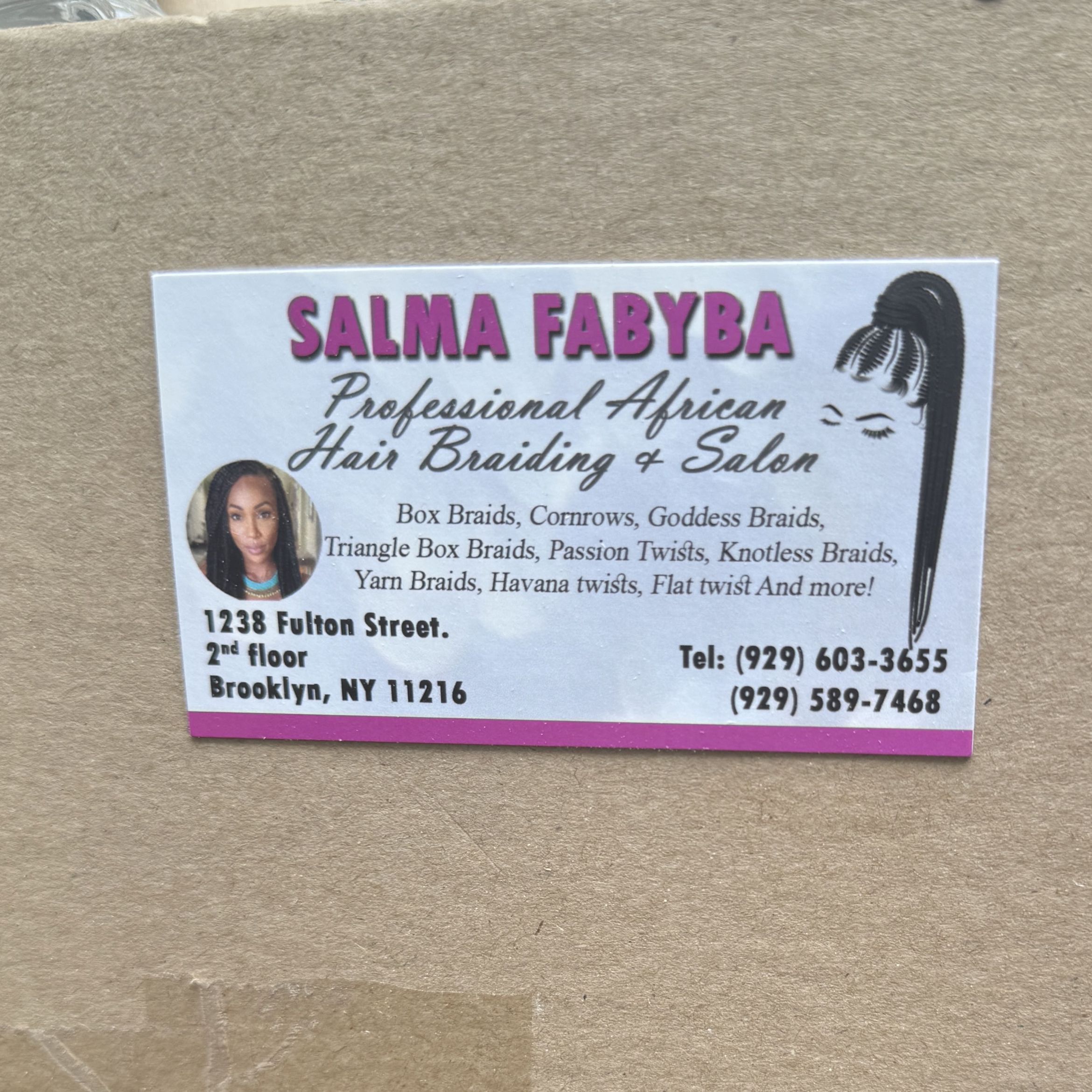 Salma Fabyba, 1238 Fulton St, 2nd Floor, 2nd Floor, Brooklyn, 11216