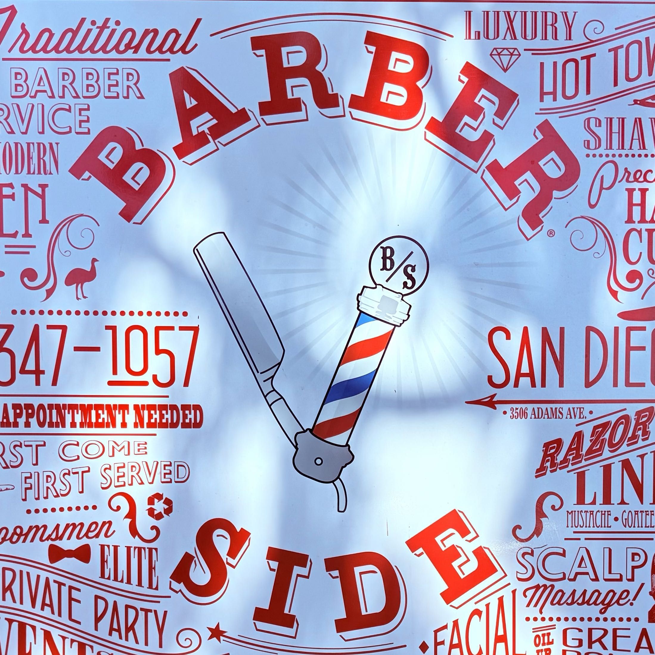 Moneer Barberside, 3506 Adams Ave, San Diego, 92116