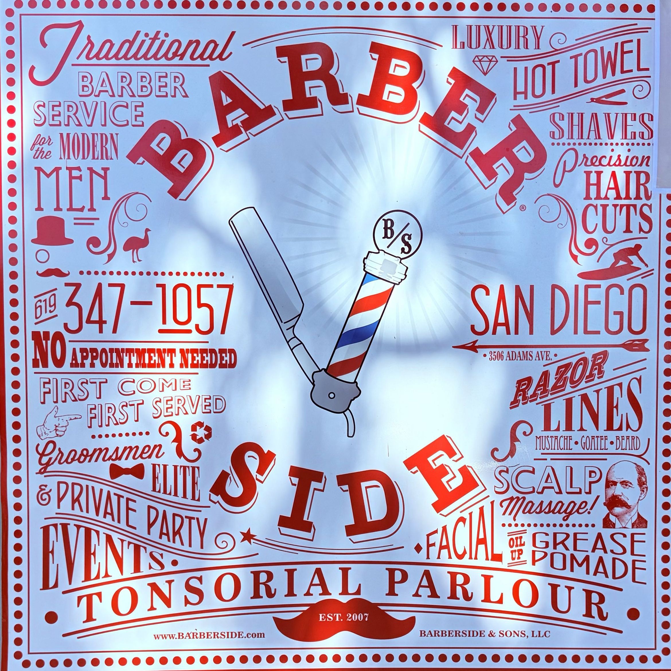 Moneer Barberside, 3506 Adams Ave, San Diego, 92116