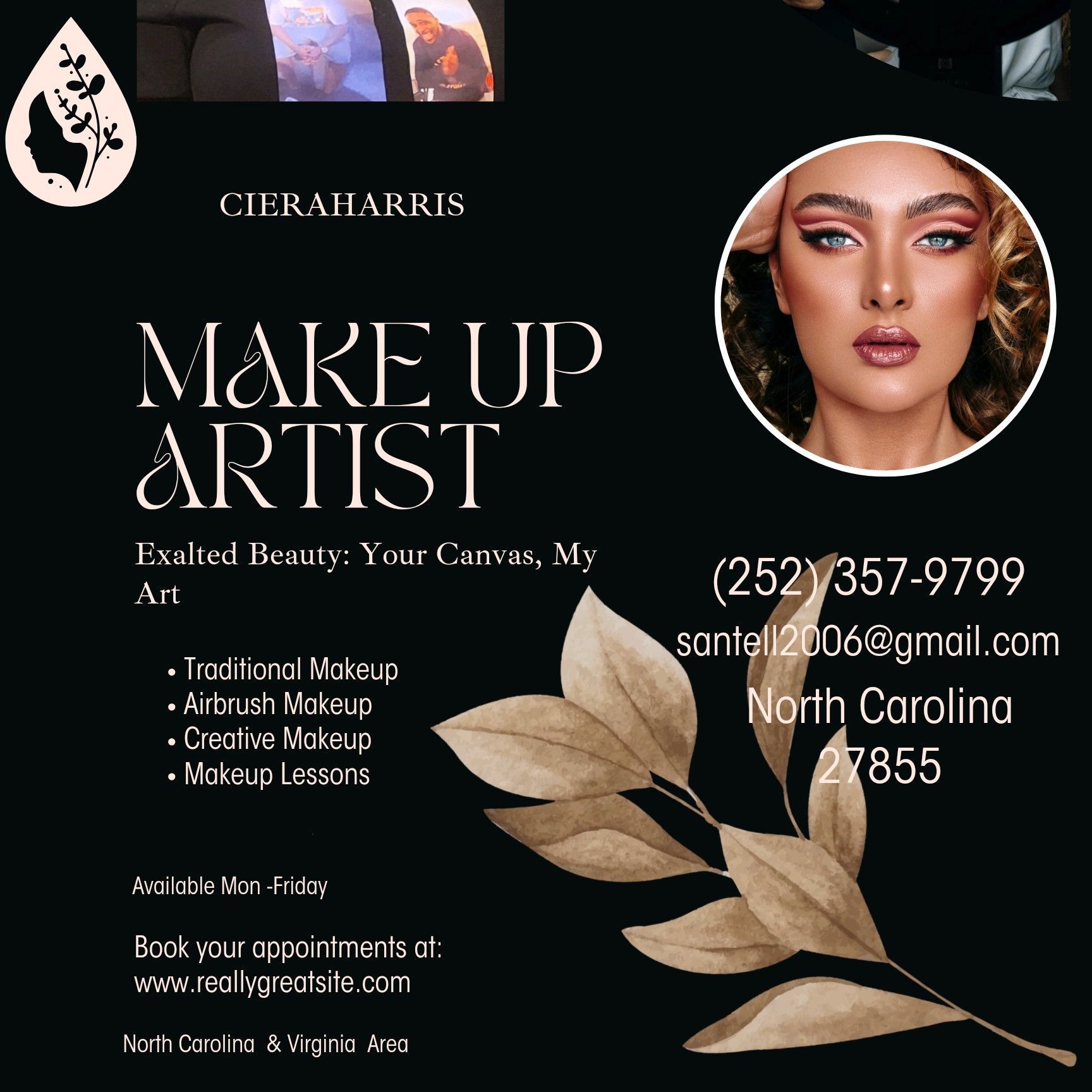 Makeup By CIERA, 118 E Lewistown Rd, Murfreesboro, 27855