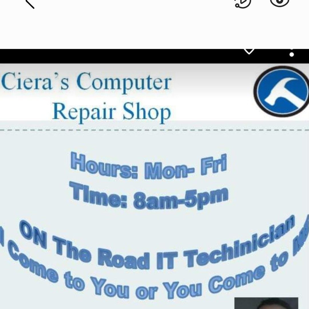 Ciera's Computer Repair LLC, 118 E Lewistown Rd, Murfreesboro, 27855