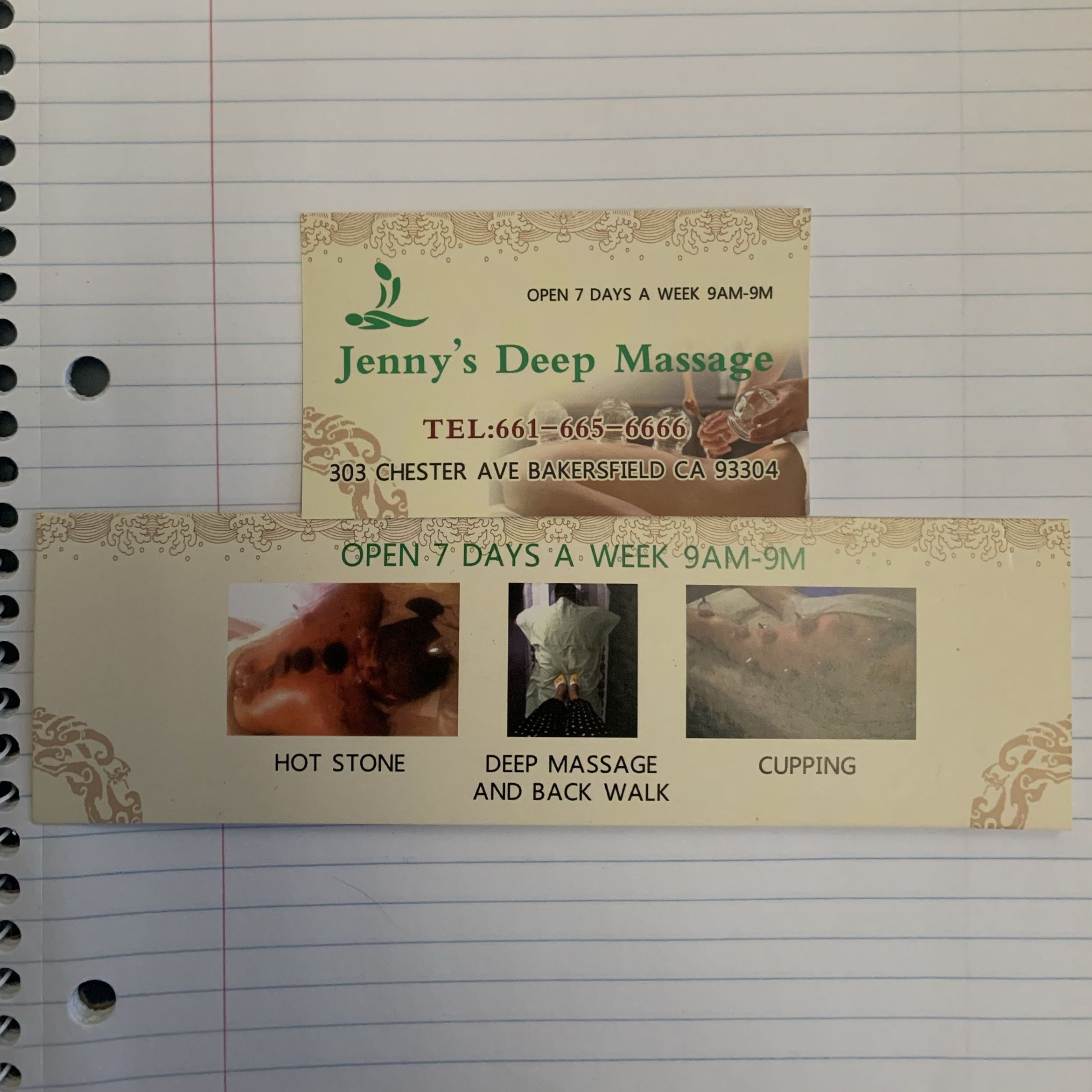 Jenny'sdeepmassage, 303 Chester Ave, Bakersfield, 93301