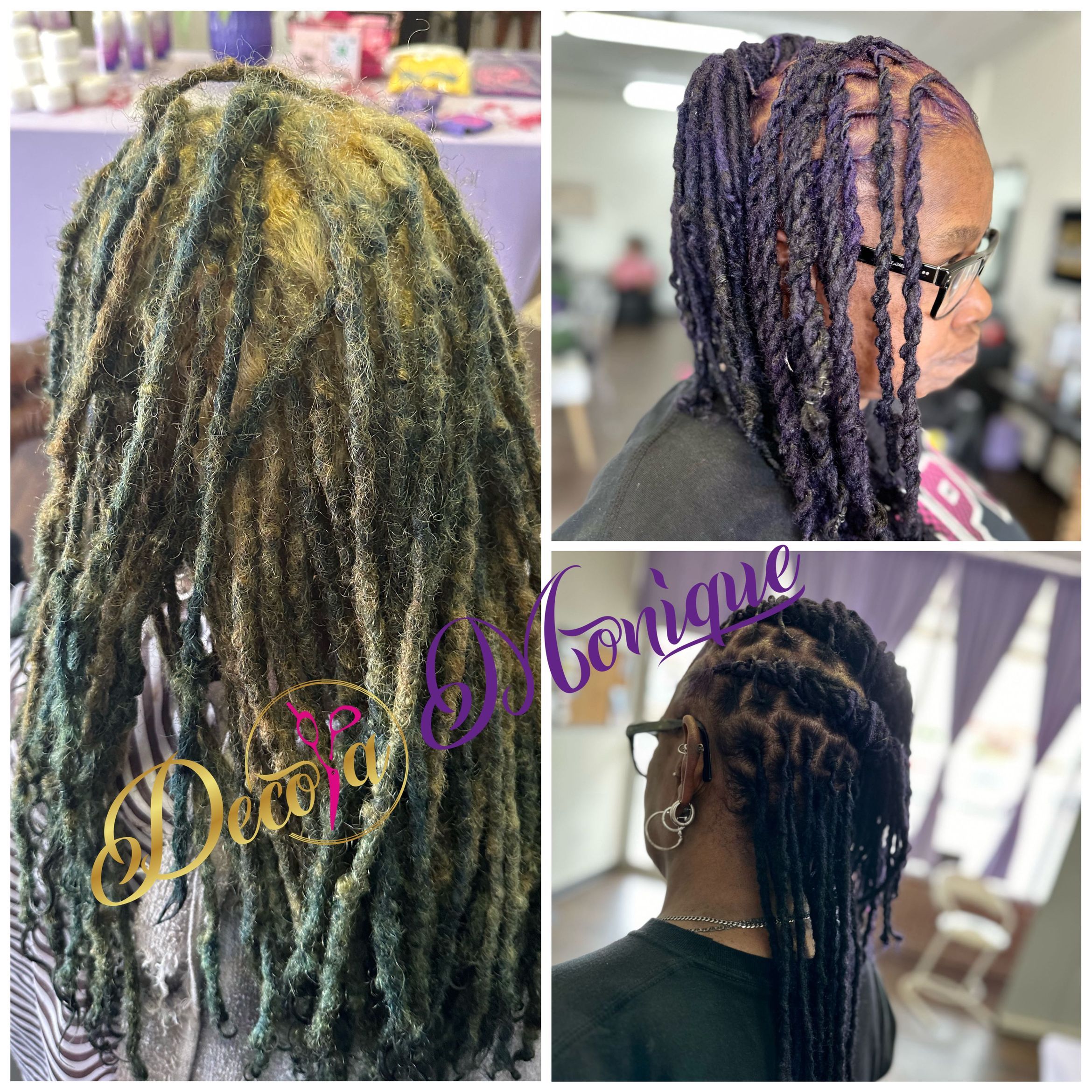 Color dreads all over and retwist 30inches or long portfolio