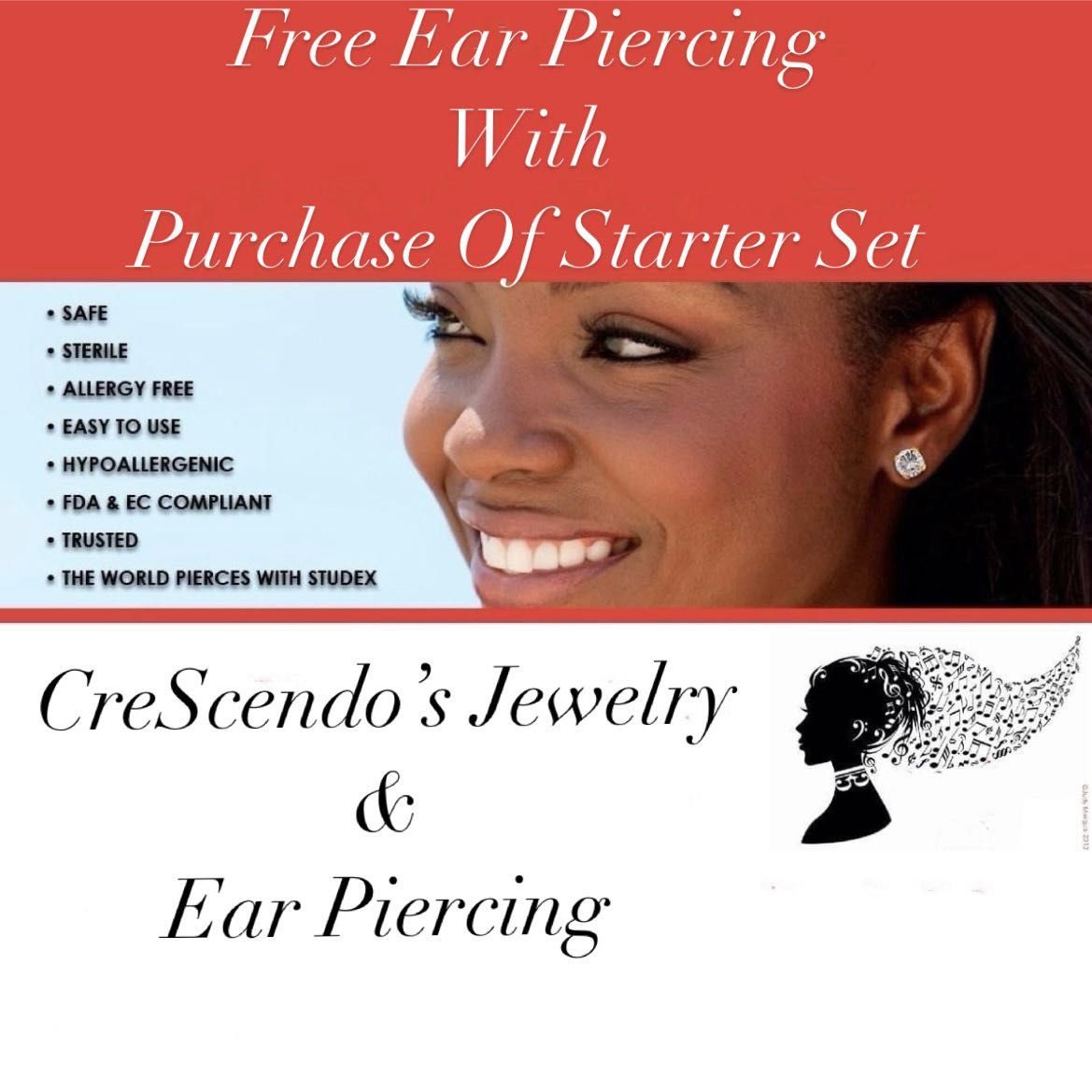 Crescendo’s Ear Piercing Studio, 821 W Minneola Ave, Clermont, 34711