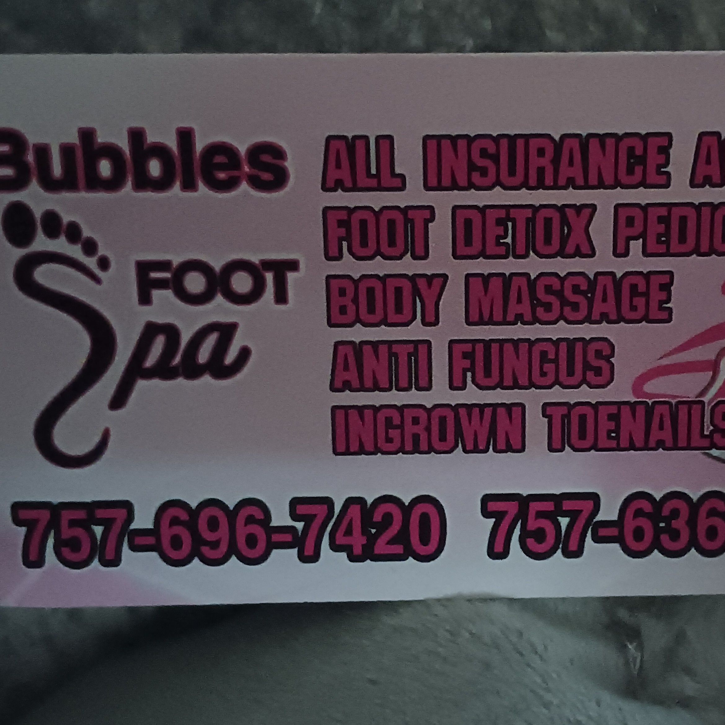 Bubbles Foot Spa, 216 Sycamore Ave, Newport News, 23607