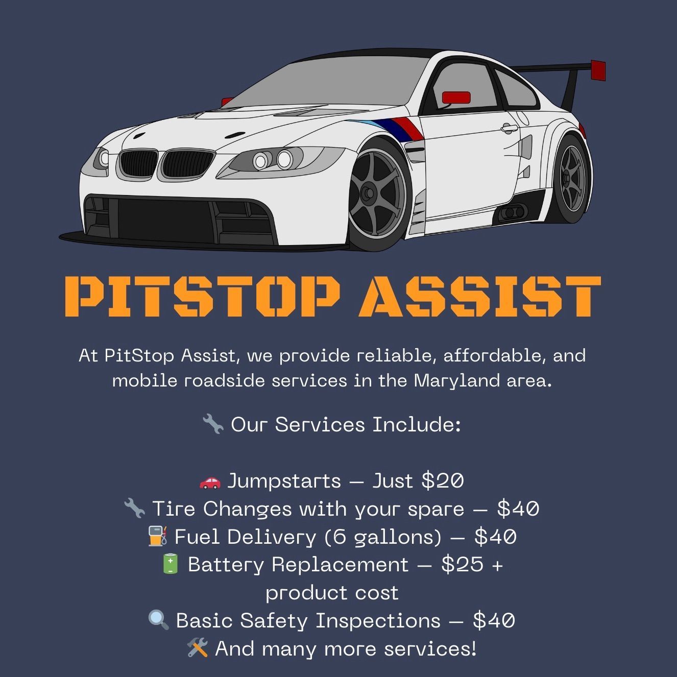 The PitStop Assist, Windsor Mill, 21244