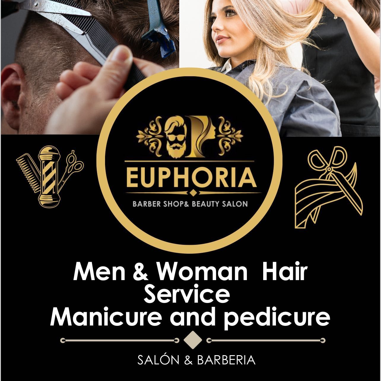 Euphoria barber shop and beauty salon, 17 Hamilton St, Bound Brook, 08805