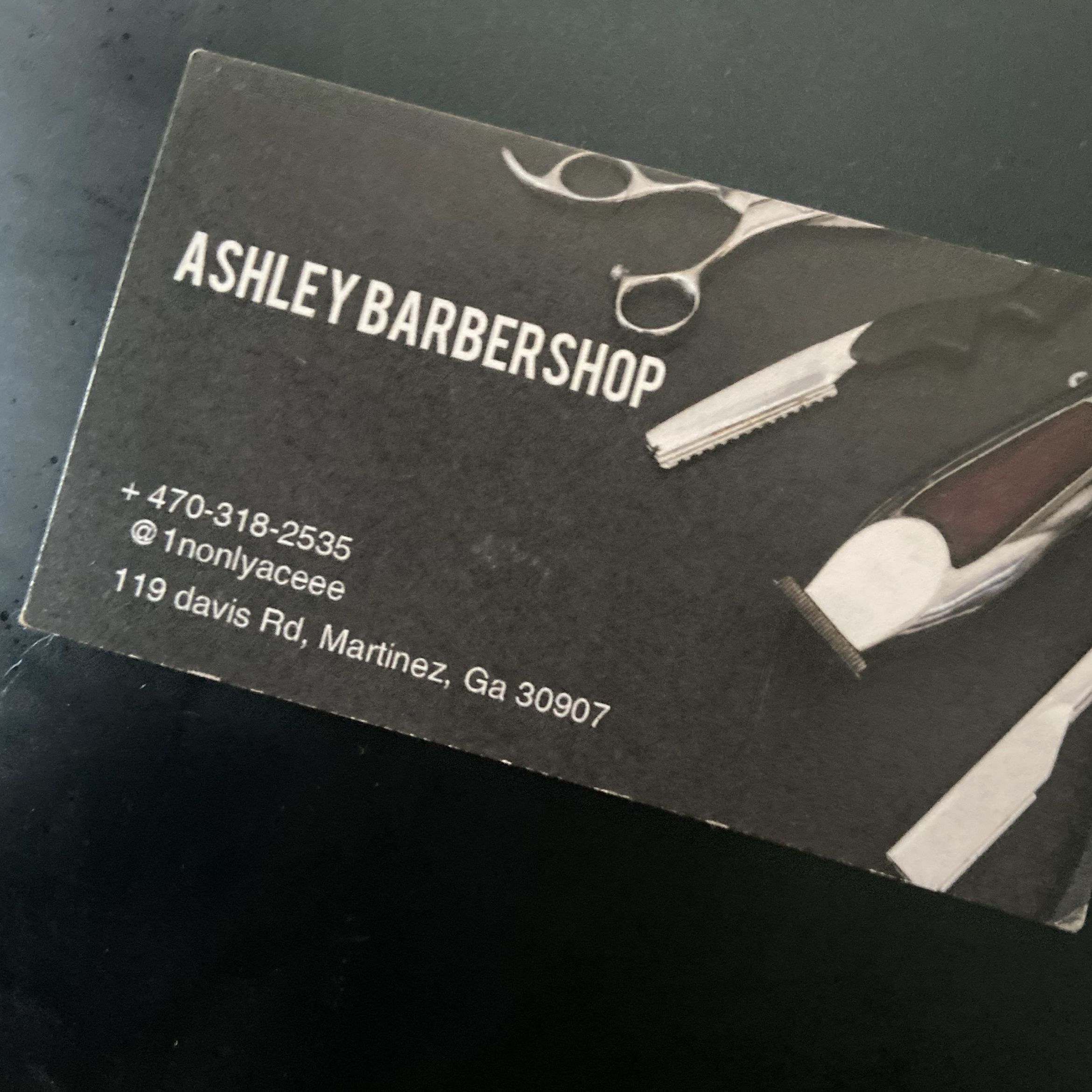 Ashely’s barbershop, 119 Davis Rd, Augusta, 30907