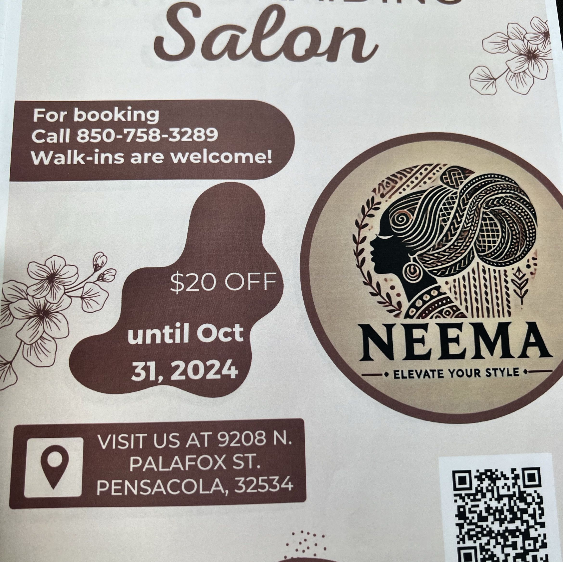 Neema Hair braiding, 9208 N Palafox St, Pensacola, 32534