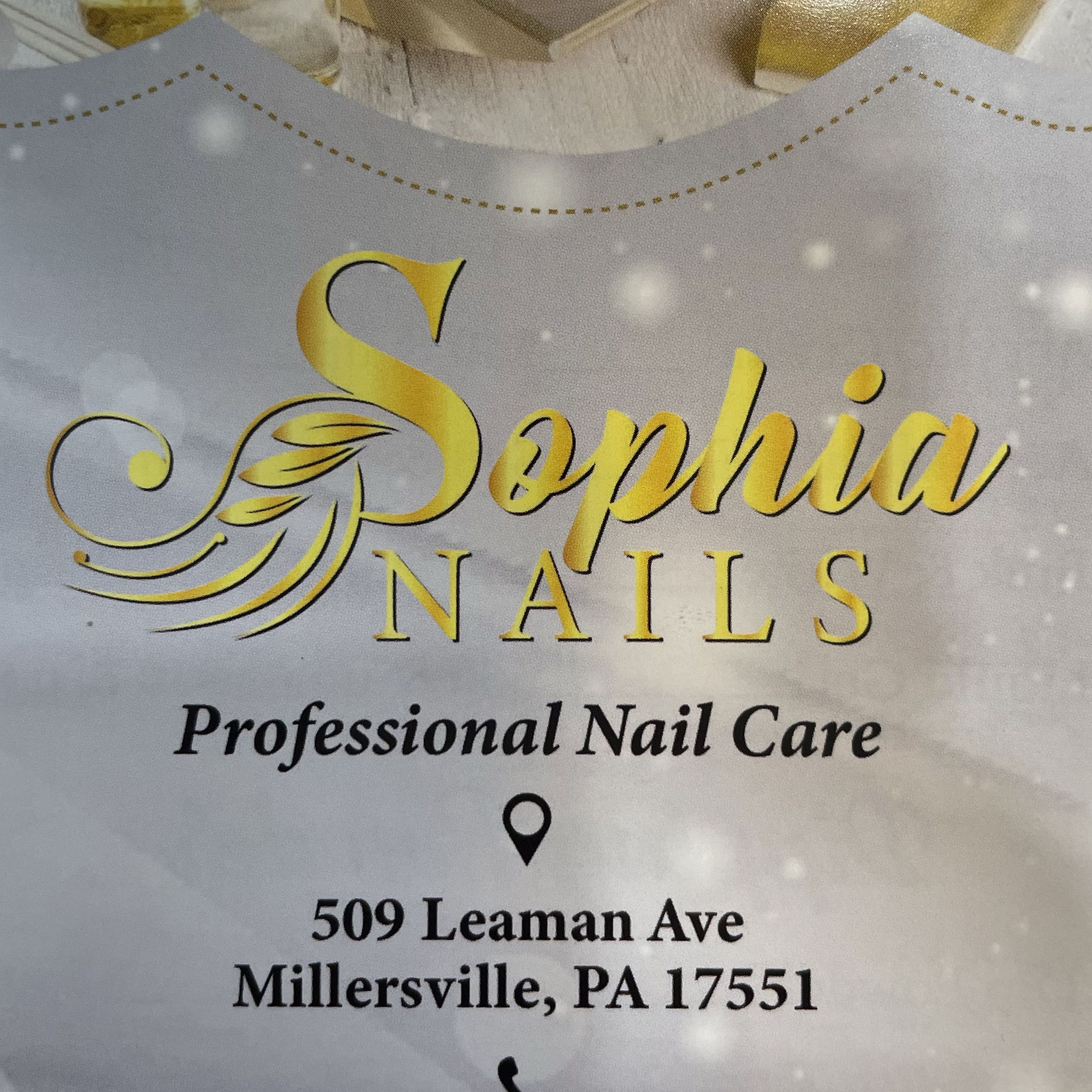 Sophia’s nails and spa, 509 Leaman Ave, Millersville, 17551