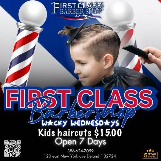 Firstclass barbershop, 120 E New York Ave, A, DeLand, 32724