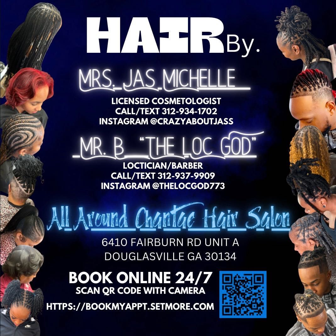 Hair By.Jas Michelle & The Loc God, 6410 Fairburn Rd, Unit A, Douglasville, 30134