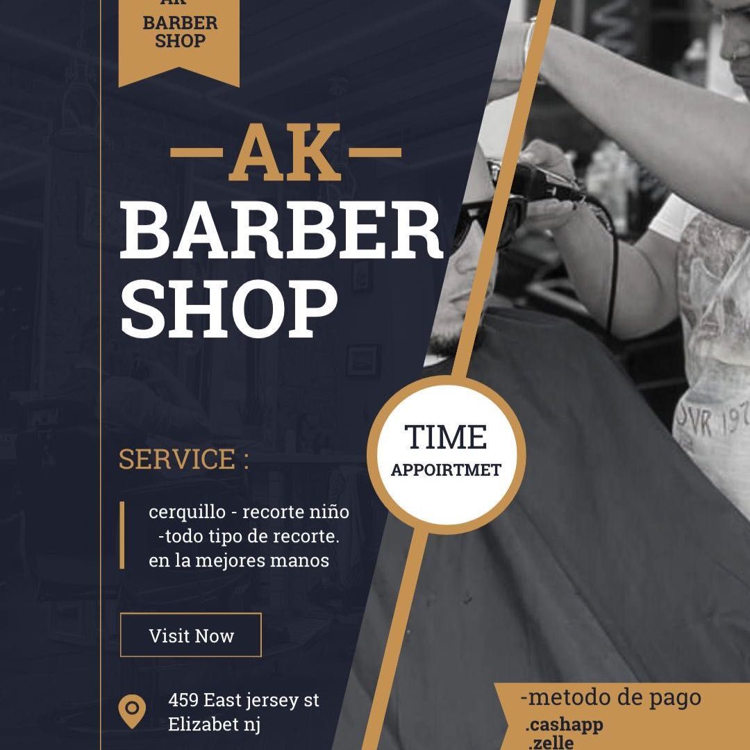 Ak barbershop, 459 E Jersey St, Elizabethport, 07206