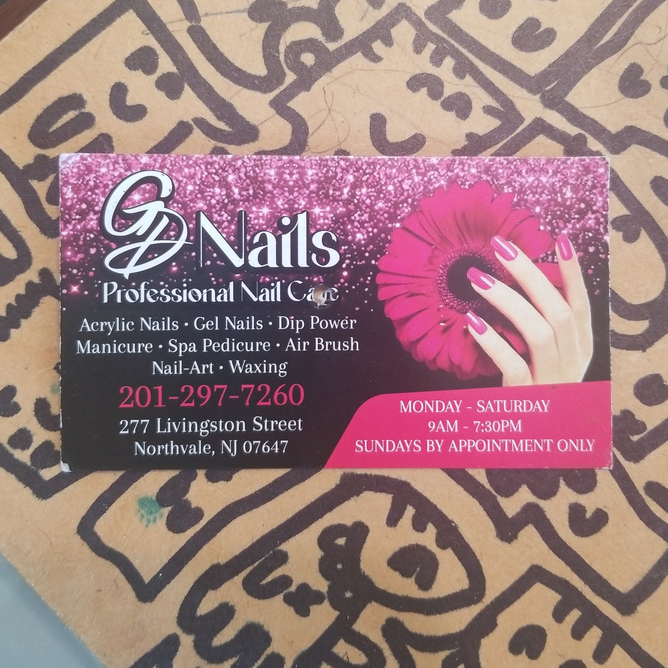 GD NAILS, 277 Livingston St, Northvale, 07647