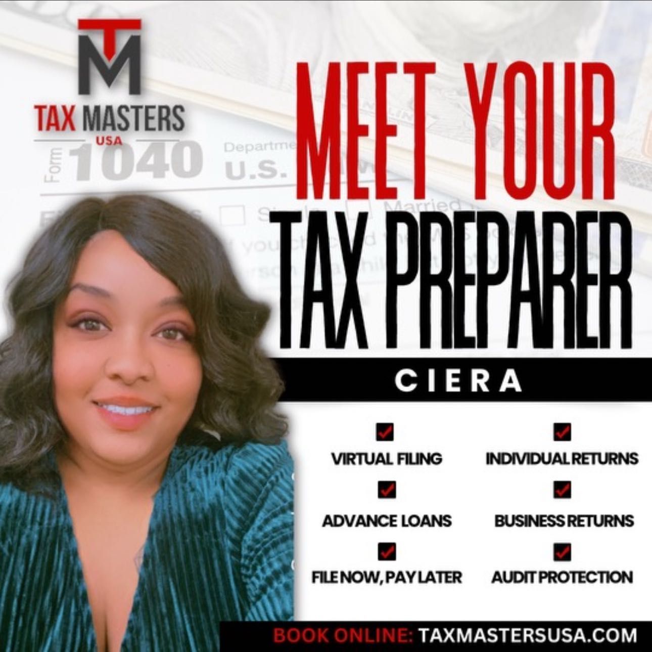 Tax Masters Pro, Remote, 34010 Pinewoods Cir 206, Romulus, 48174