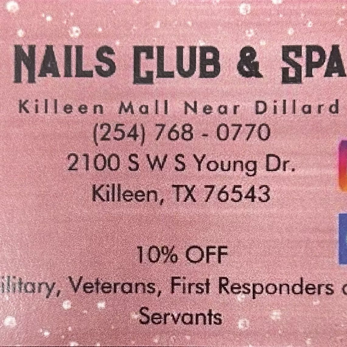 Nail Club & Spa, 2100 S W S Young Dr, Killeen, 76543