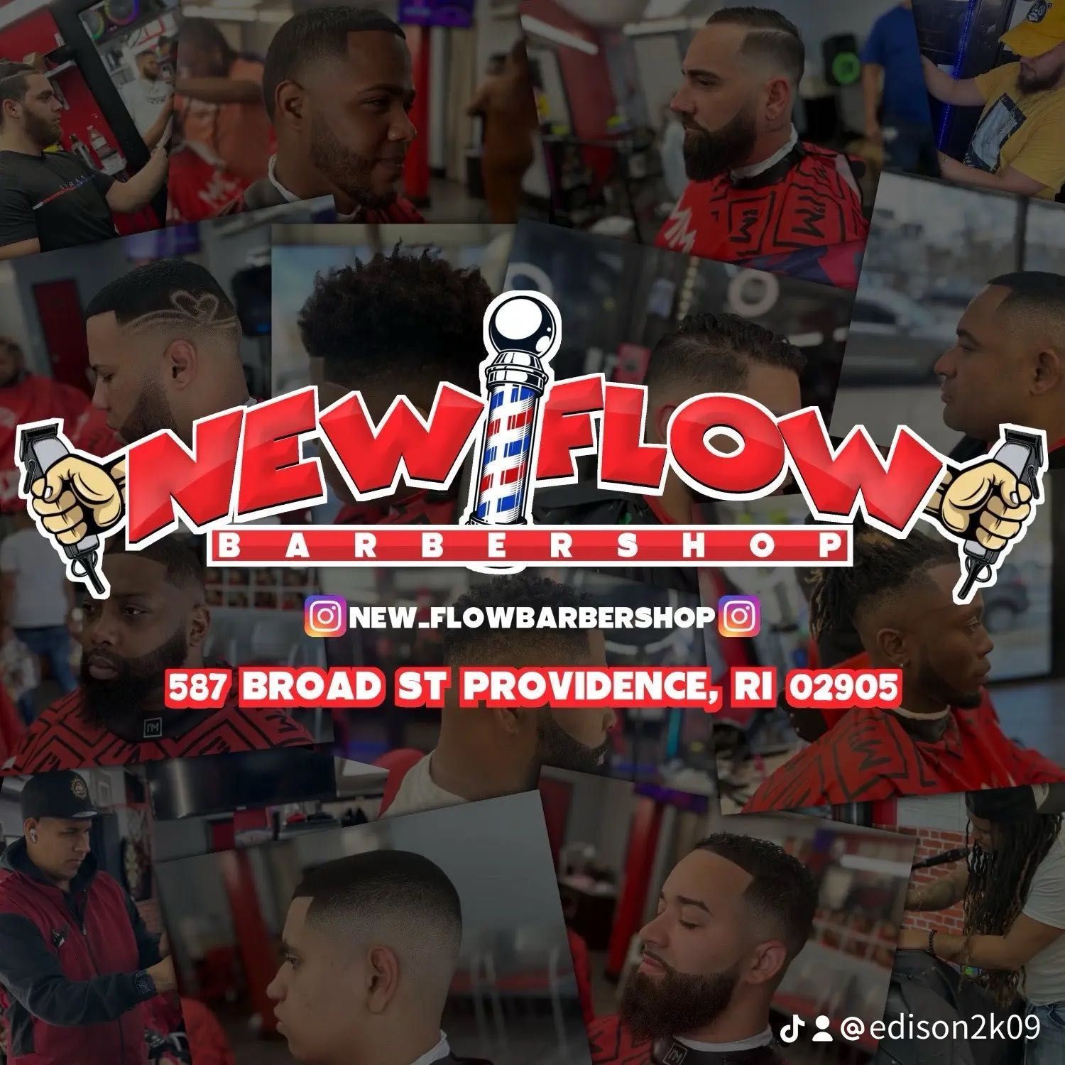 New Flow barbershop, 587 Broad St, Providence, 02907