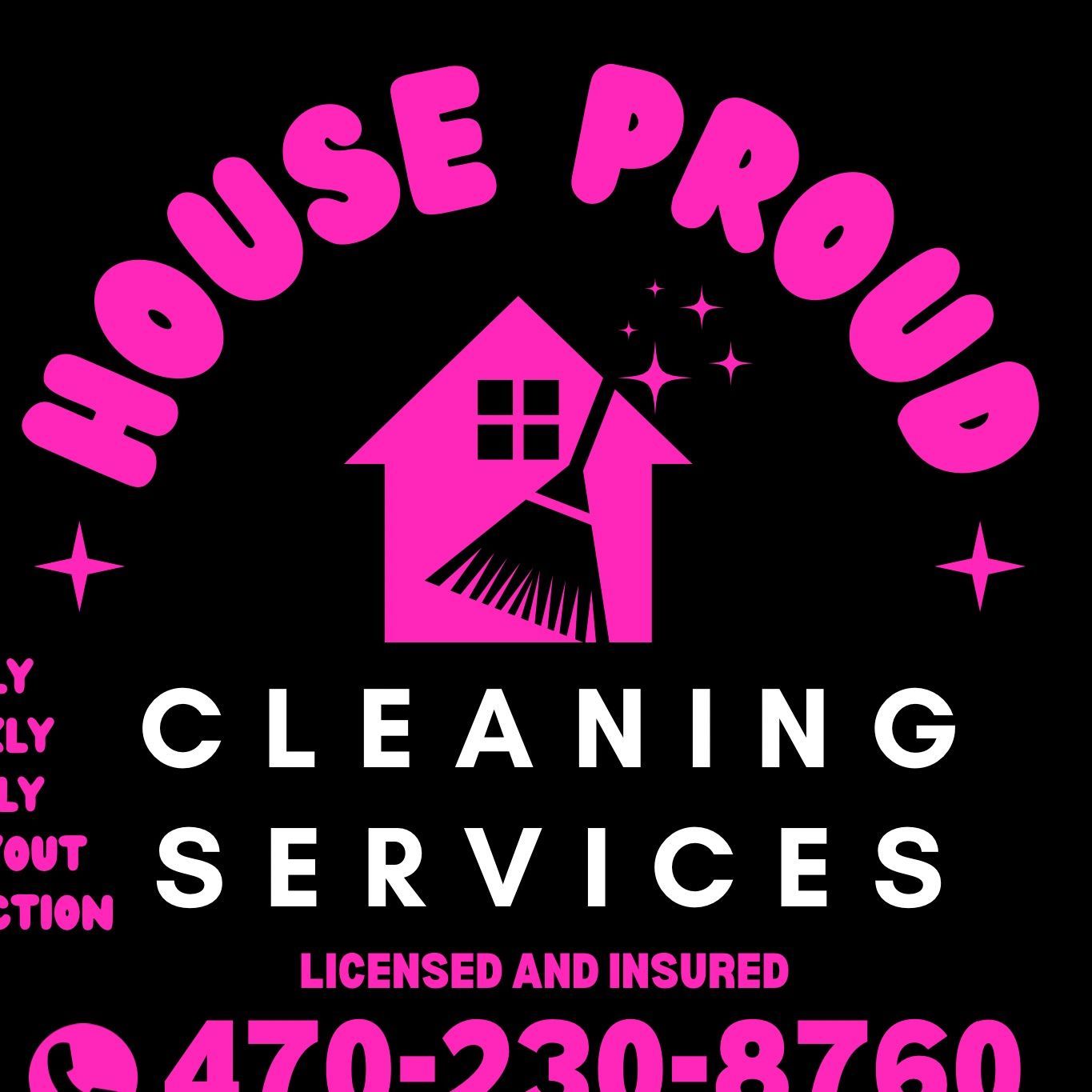 House Proud Cleaning Services LLC, 106 Pioneer Pl, Dallas, 30157