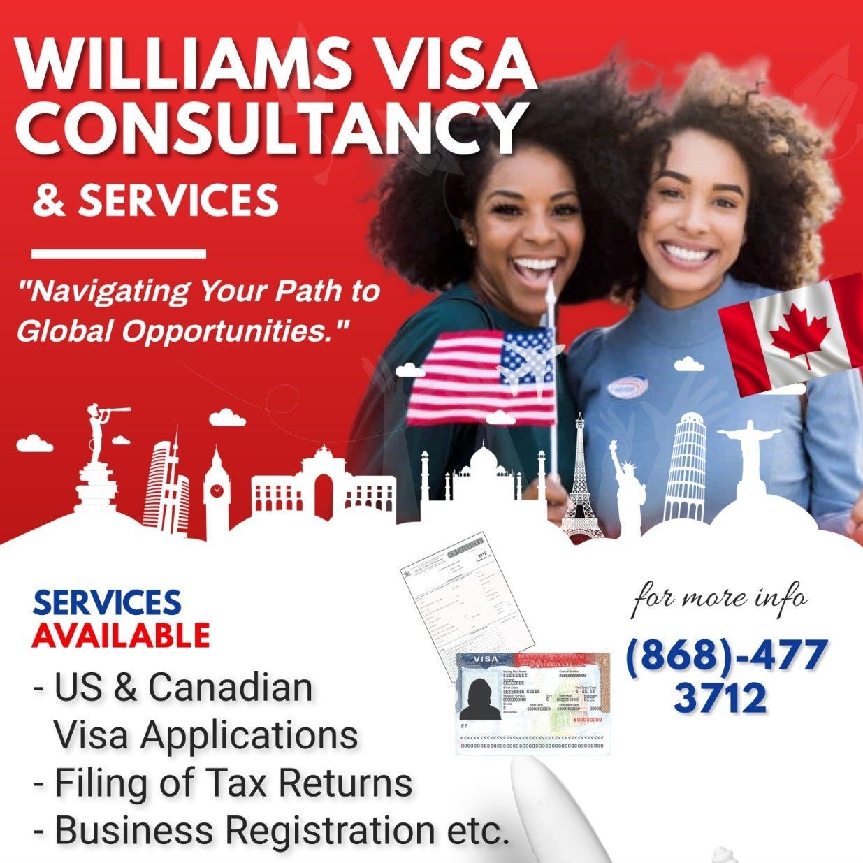 WILLIAMS VISA CONSULTANCY & SERVICES, 1097 Grant Ave, Brooklyn, 11208