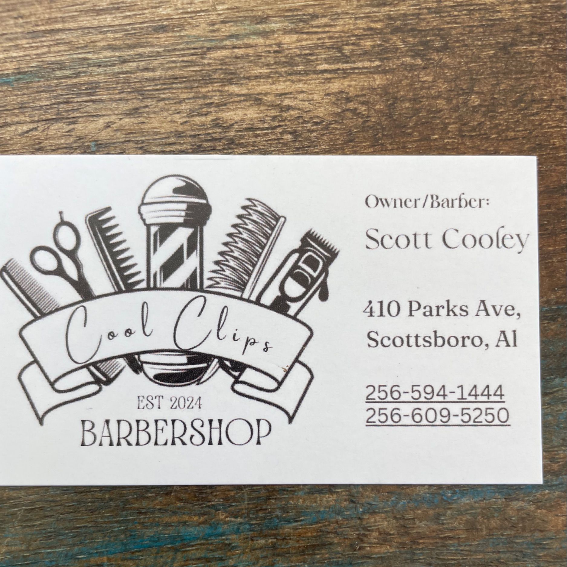 Coolclips Barbershop, 410 Parks avenue, Scottsboro, 35768