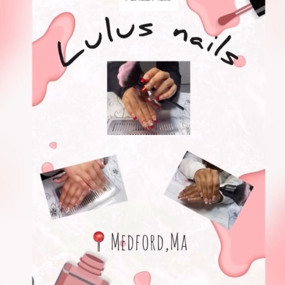 Lulus nails, Riverside Ave, Medford, 02155