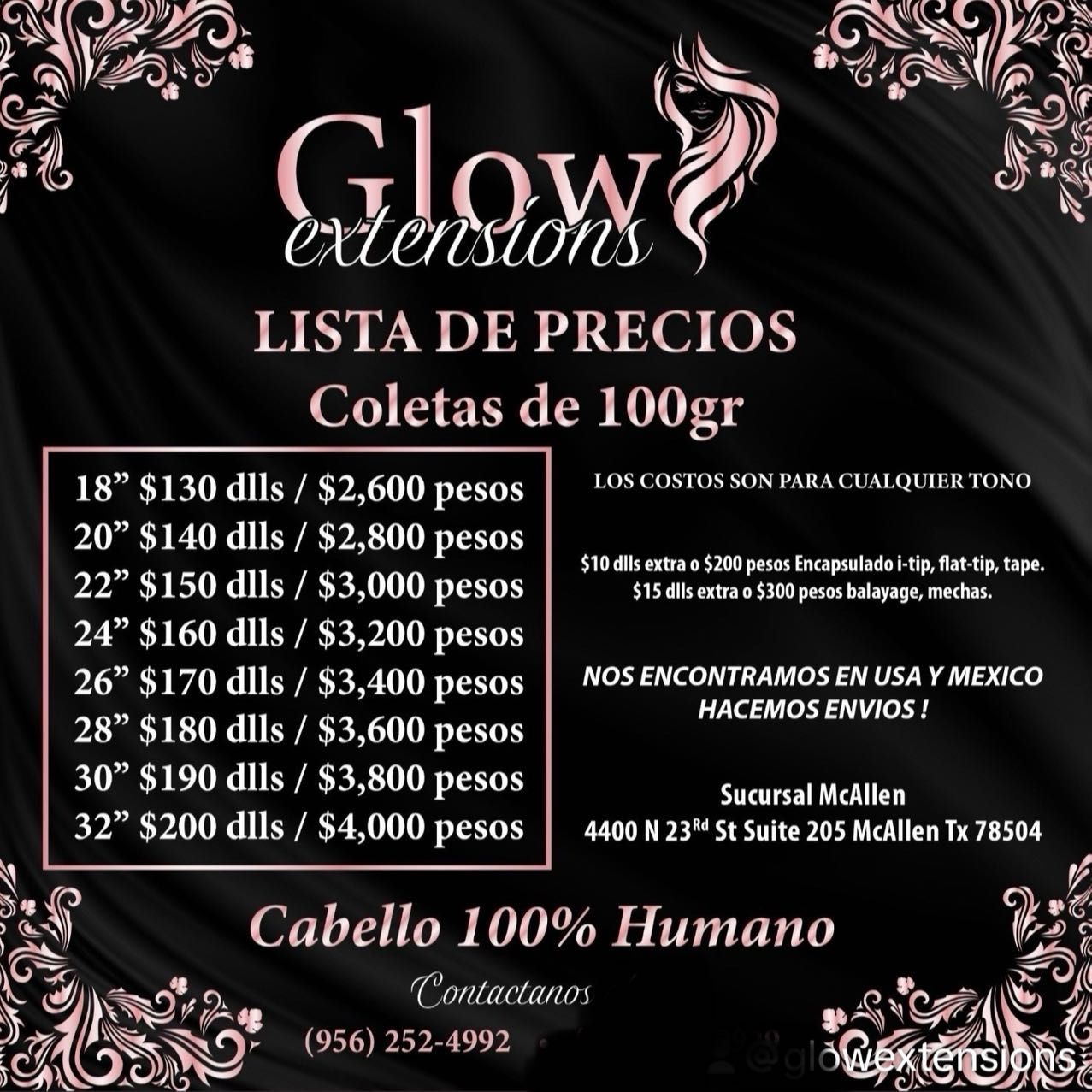 Glow salón, 3417 N 23rd. St. Suite B, 3417 N 23rz. St. Suite B, McAllen, 78501