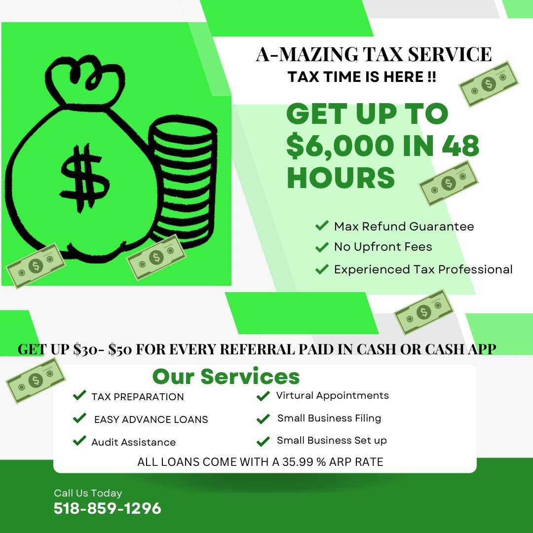 Amazing Tax Service, Glenwood blvd, Schenectady, 12309