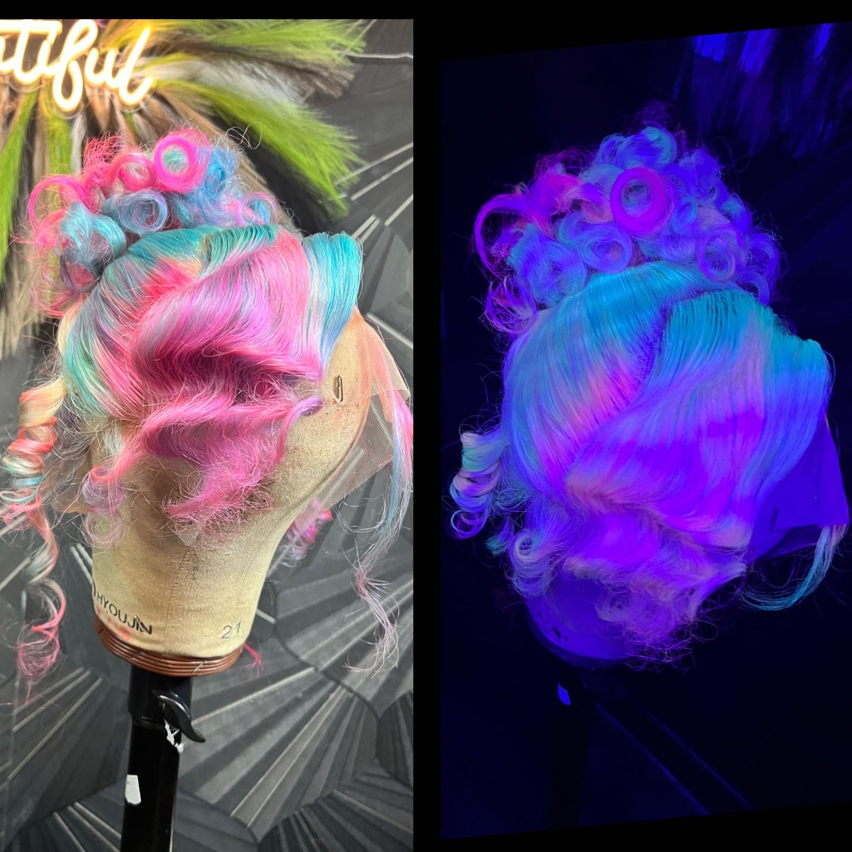 Cotton Candy Glow Wig portfolio