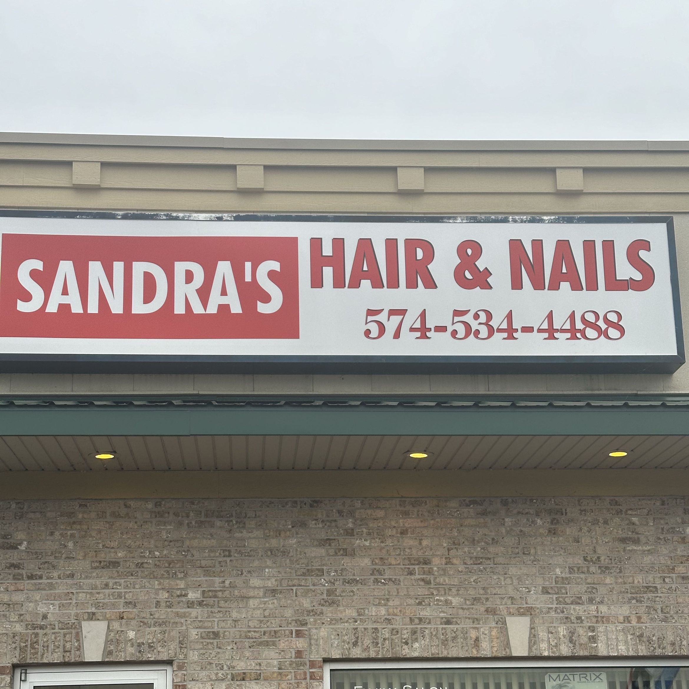 Sandra Salon, 19161/2 Elkhart Road, Goshen, 46526