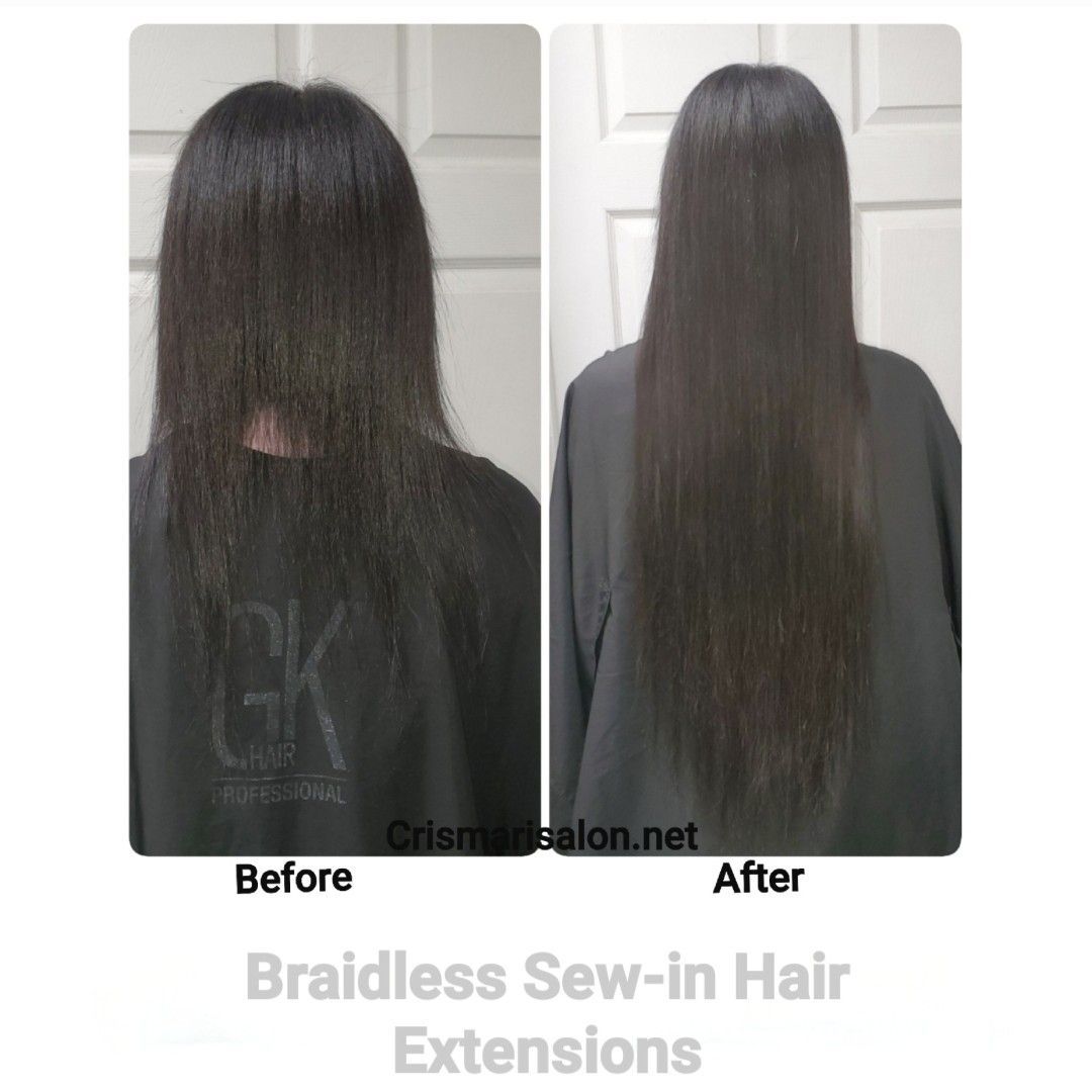 Braidless Sew-In Hair Extensions portfolio