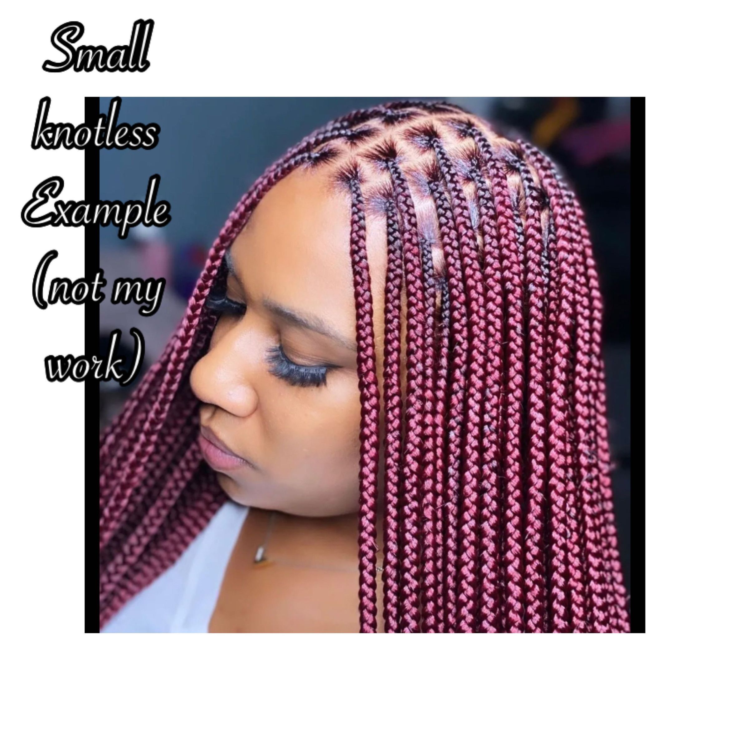 Small Knotless hair included 30’ portfolio