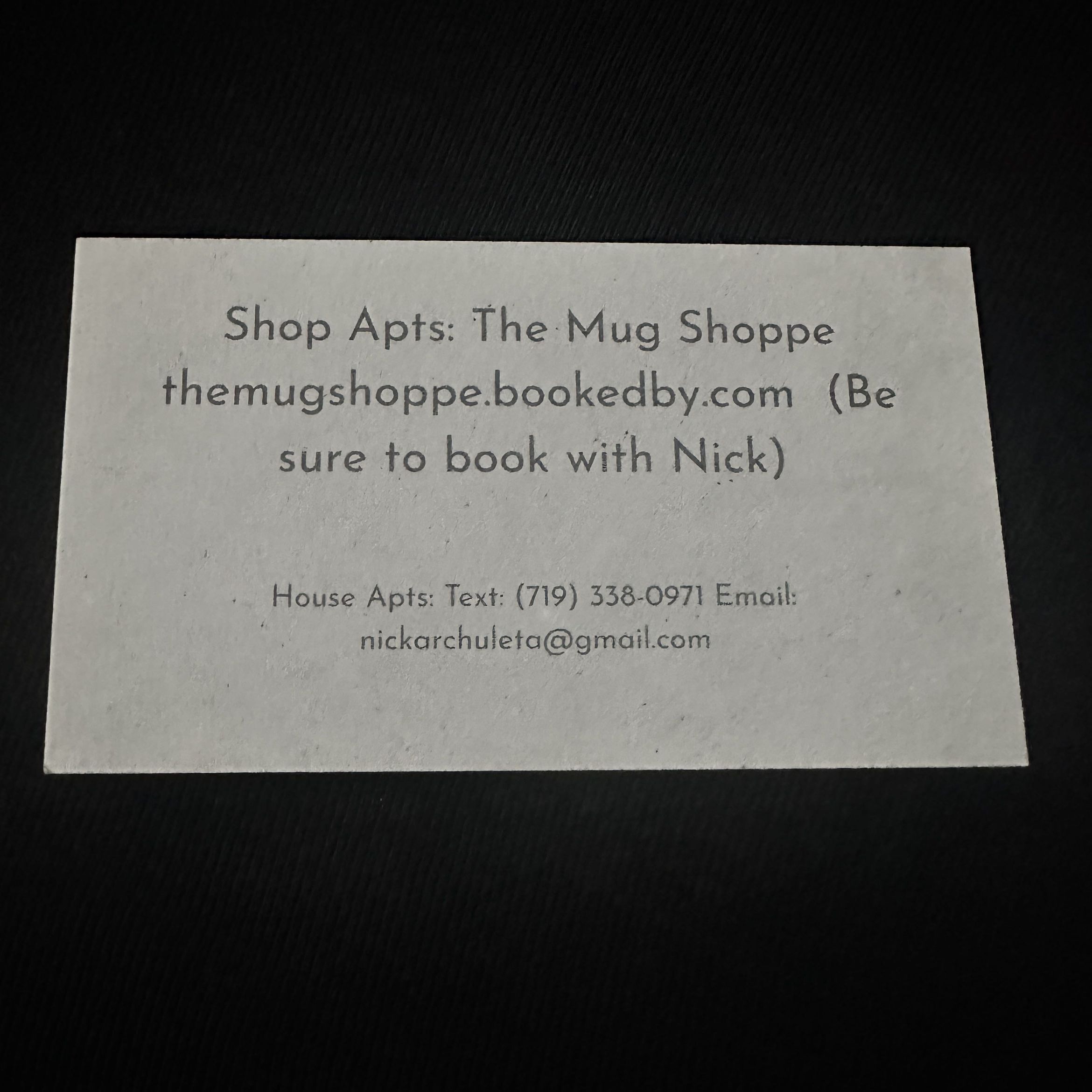 Nick Archuleta (The Mug Shoppe), 955 Lincoln St., STE. F, Denver, 80203