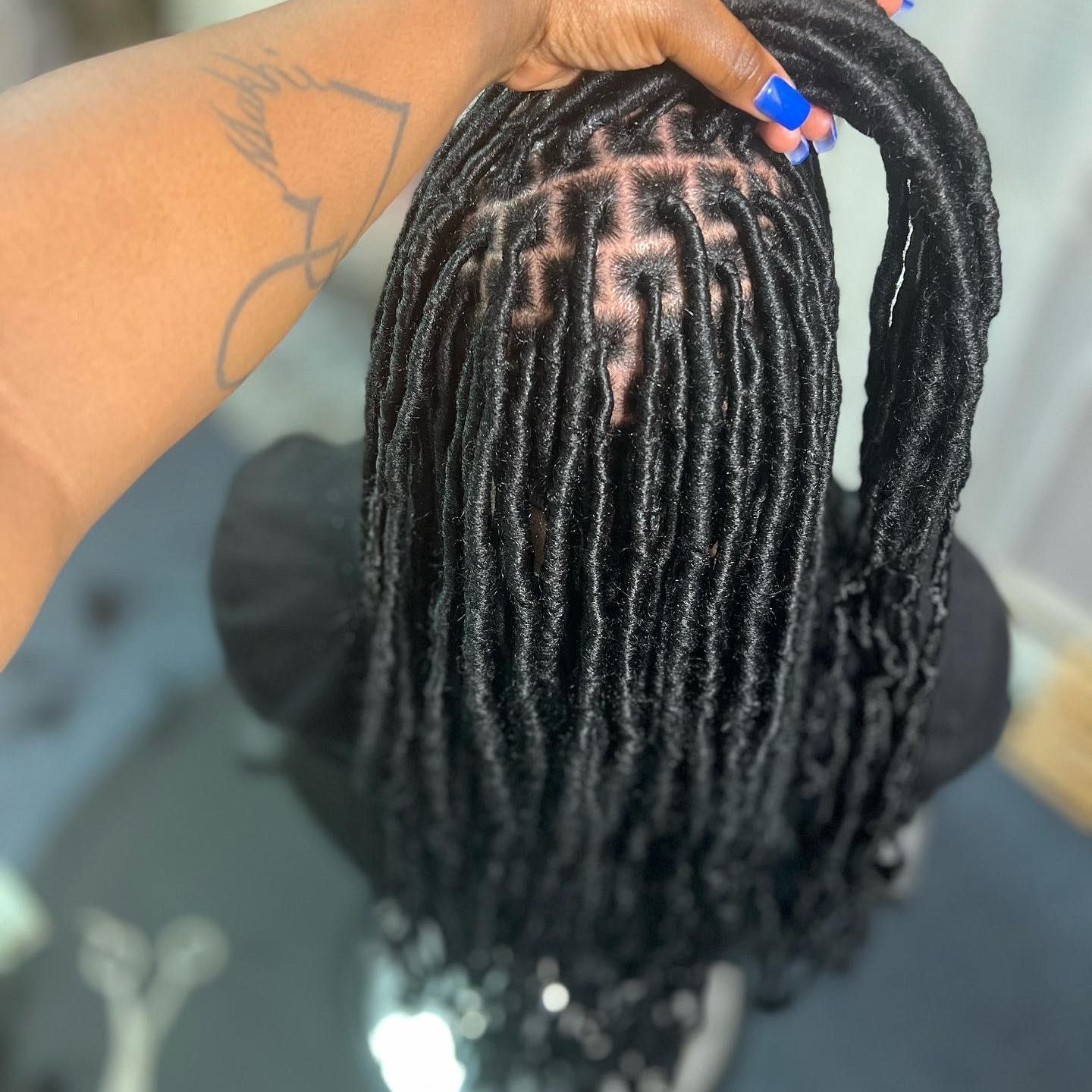 Faux locs over locs (hair not included) portfolio