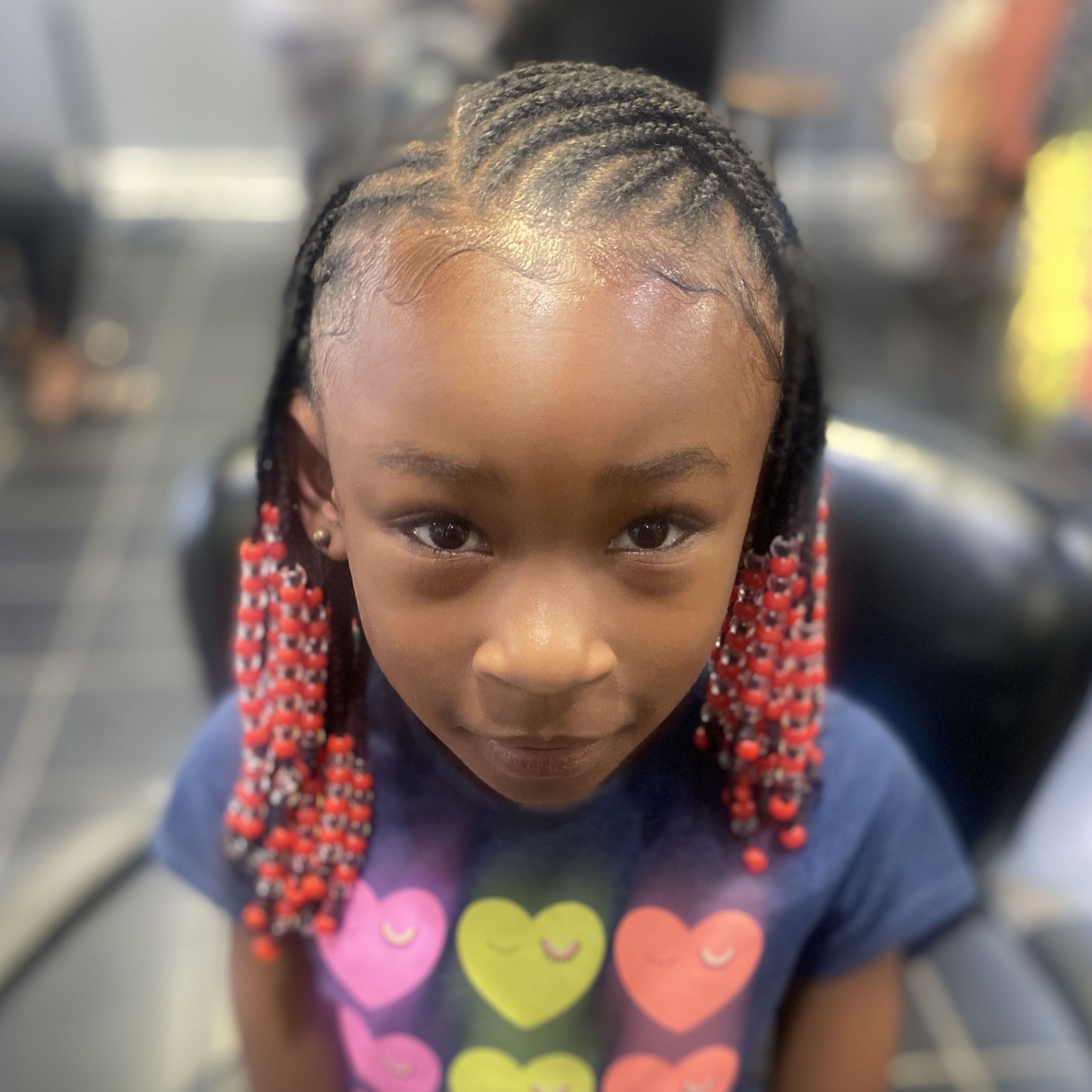 Kids Creative Layer Braids with hair added to ends portfolio