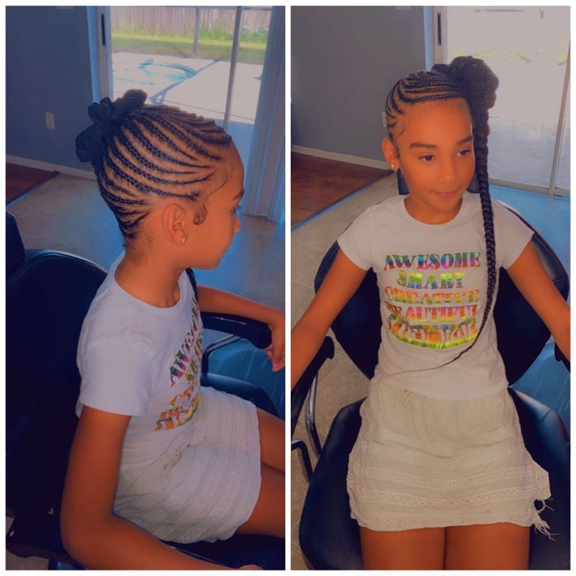 Children Corn rows/ EXTENTION hair not included portfolio