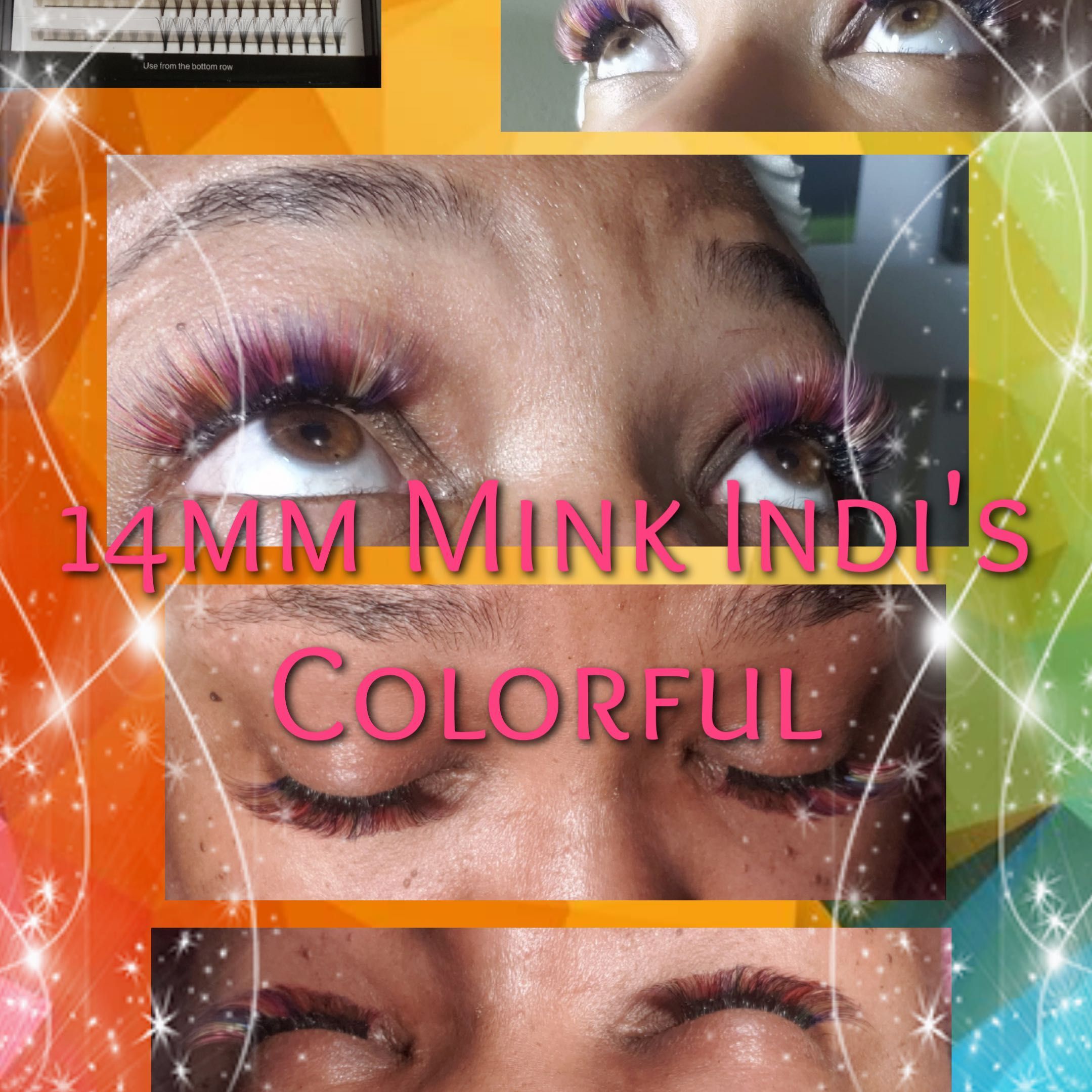 Full set of colored eyelashes portfolio