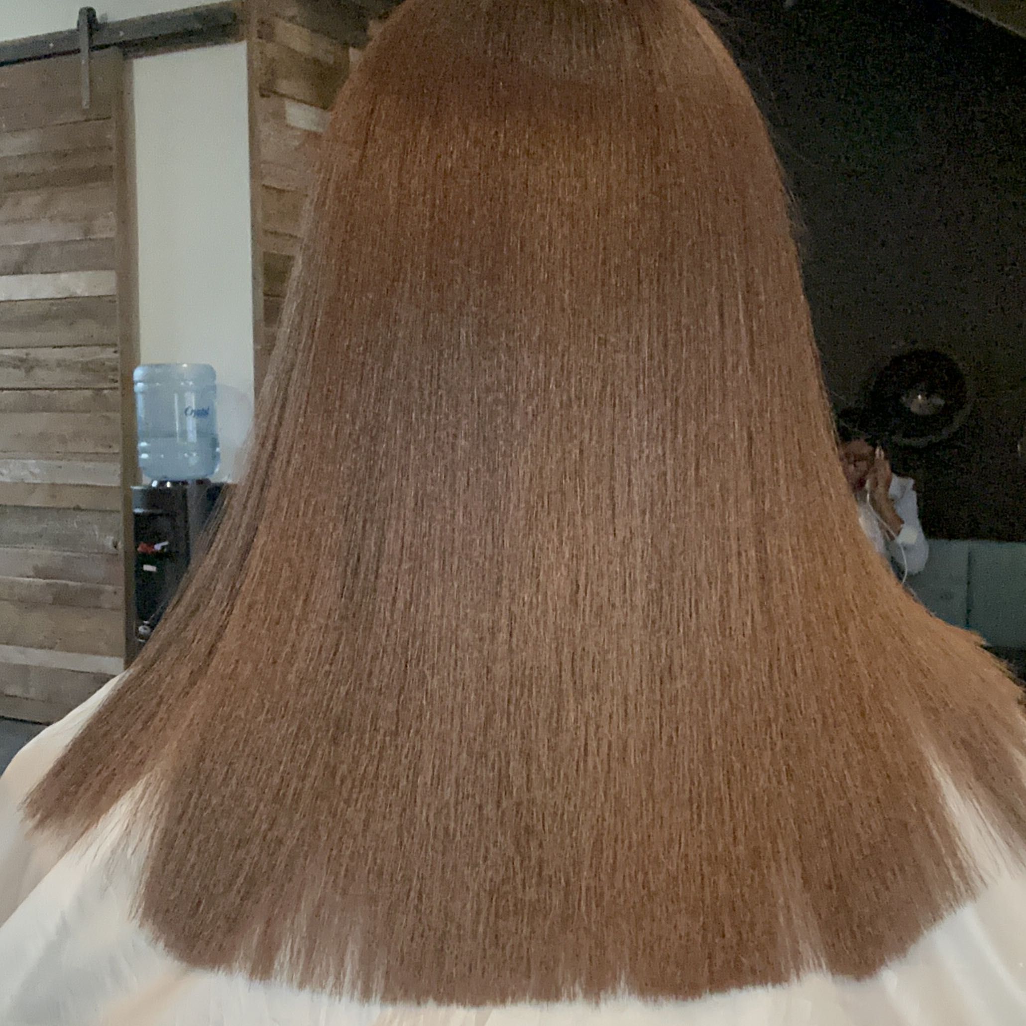 Silk press on long hair should length or below portfolio