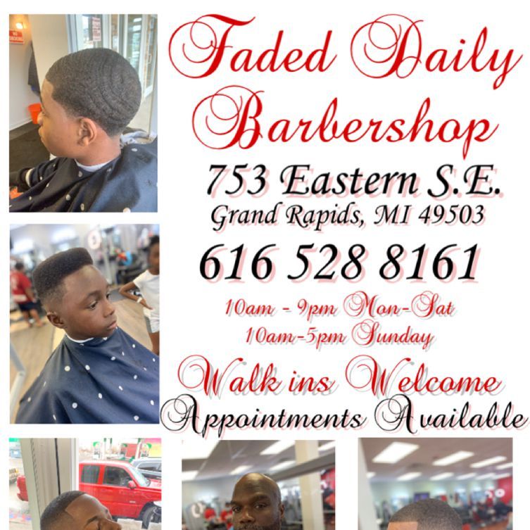 Faded Daily Barbershop (key the barber), 1318 Burton se, Grand Rapids, 49507