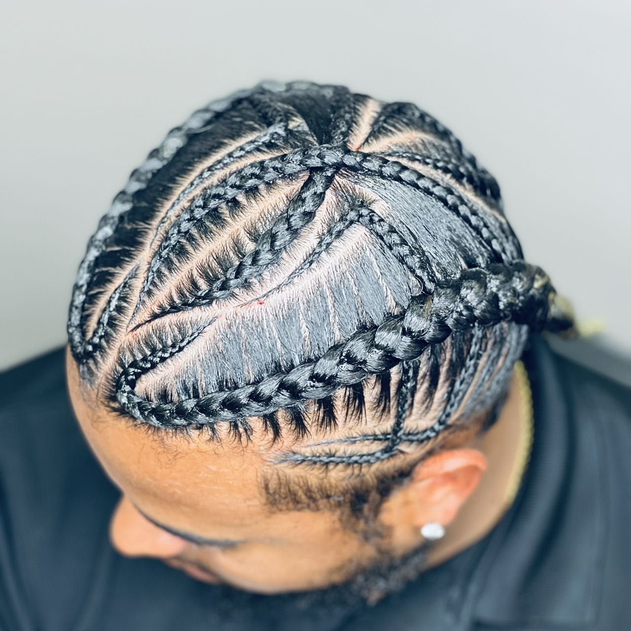 Two braids with design not fish bone full hair portfolio